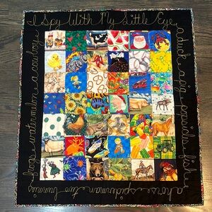 Handmade I Spy Themed Kids Quilt